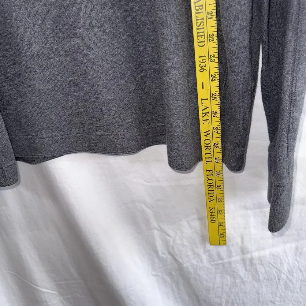 Banana Republic Slub Double Knit Charcoal Gray Crew Neck Long Sleeve T Shirt XXL